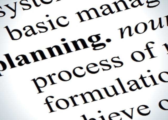 planning, noun