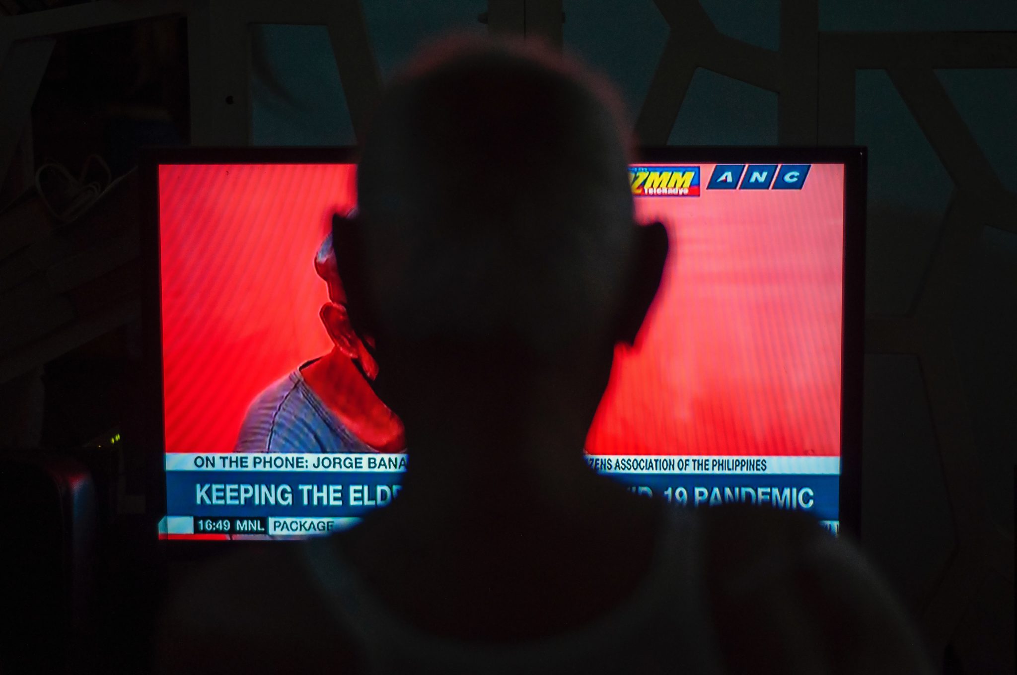 Person watching TV