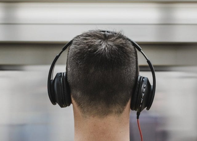 man wearing headphones