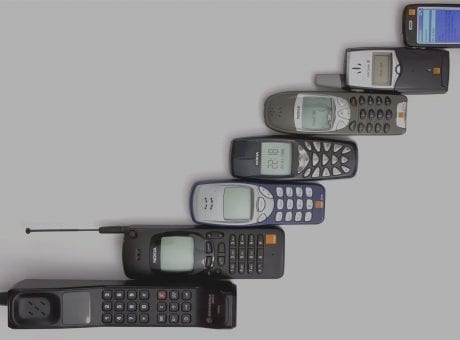 different phones throughout the years