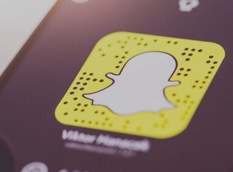 snapchat app logo on smartphone