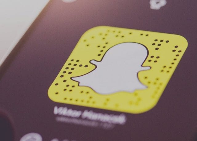 snapchat app logo on smartphone