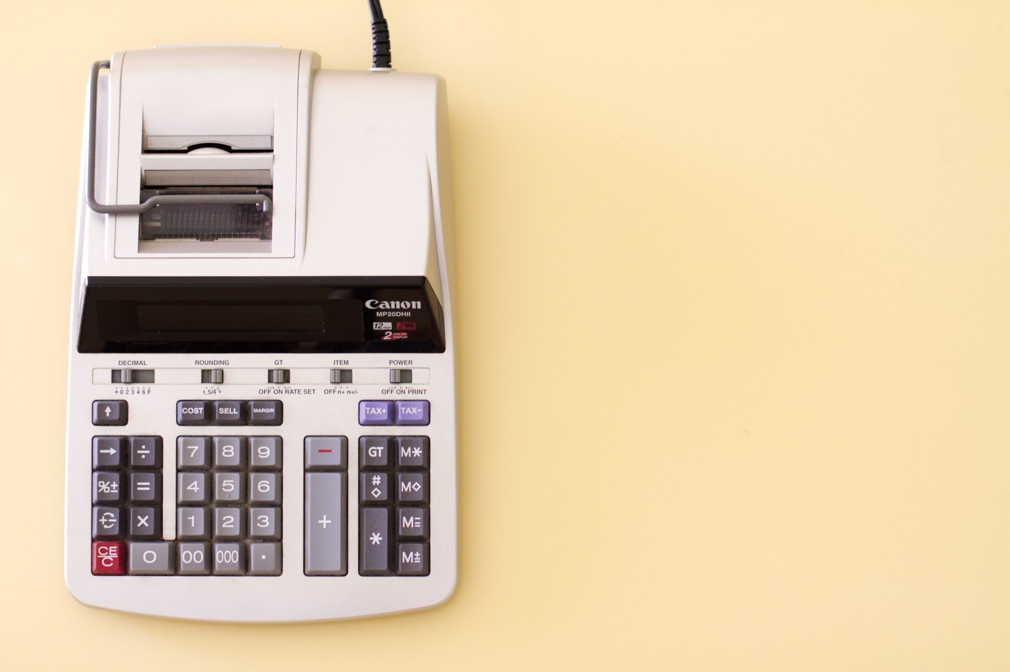 Old calculator on desk