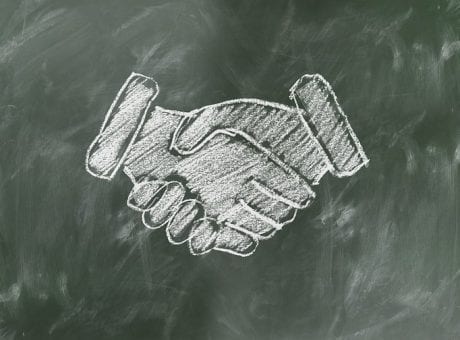 handshake on blackboard