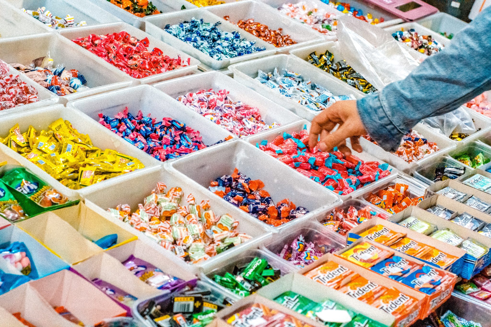 Assorted Candy in Bins
