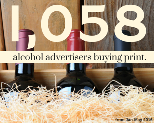 1058 alcohol advertisers buying print