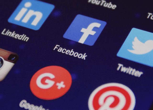 social media app logos on smartphone